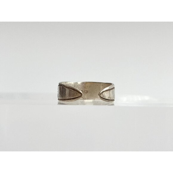 HOPE Carved Sterling Silver Adjustable Open Shank 925 Unisex Vintage Ring - sz 4 - Picture 12 of 15